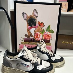 🔥🔥 MEDALIST LOW SUPER VINTAGE SNEAKERS IN WHITE BLACK AND SILVER LEATHER size 38